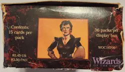 MTG: 4TH EDITION empty Booster Pack display box; heavy wear, NO CARDS, 1995 - Image 5