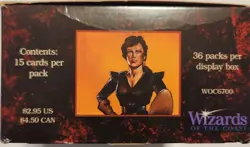 MTG: 4TH EDITION empty Booster Pack display box; minimal wear, NO CARDS, 1995 - Image 5