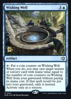 x1 Wishing Well Prerelease Cards Foil Bloomburrow 81 Blue MTG - Image 1