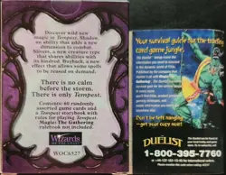 MTG: TEMPEST Starter Deck box with story booklet; minimal wear, NO CARDS, 1997 - Image 2
