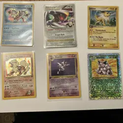 Pokemon TCG Rare Vintage Holo Lot Of 6 Cards Excellent Conditions W/ 1st Edition - Image 1