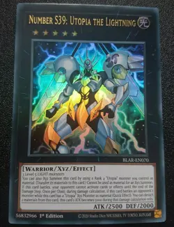 Number S39: Utopia the Lightning Yu-Gi-Oh! BLAR-EN070 1st Ultra Rare - Image 1