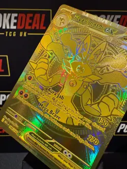 Mega Lucario EX 188/132 Hyper Rare Gold Mega Evolutions Pokemon Card - Near Mint - Image 2
