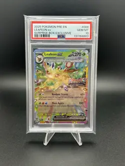 Pokemon Card Leafeon ex 006/131 Prismatic Evolutions STAMPED - PSA 10 - Image 1