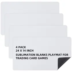 4 Pcs Card Game Mats 14 x 24 Inch Playmat Sublimation Blanks Playmat Smooth Card - Image 1