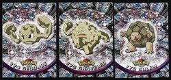 Pokemon Topps TV Animation Card Set #74,75,76 Geodude,Graveler,Golem NM/M - Image 1