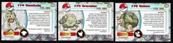 Pokemon Topps TV Animation Card Set #74,75,76 Geodude,Graveler,Golem NM/M - Image 2