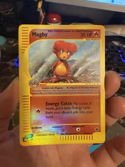 Magby 52/165 Rare Expedition Non Holo Pokemon Card WOTC TCG - Image 1