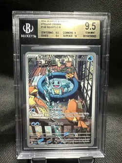 Pokemon Card - Squirtle 148/142 IR Stellar Crown Illustration Rare - PSA 10 - Image 1