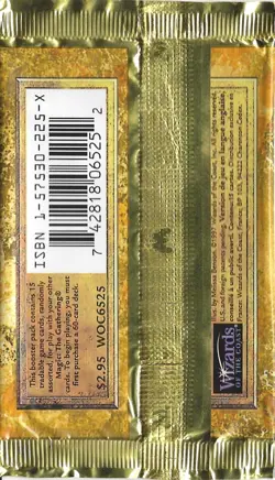 MTG: 5TH EDITION empty Shivan Dragon Booster Pack wrapper; PERFECT opening, 1997 - Image 2