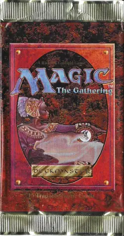 MTG: 4TH EDITION empty Spirit Link Booster Pack wrapper; edge tears, 1995 - Image 1