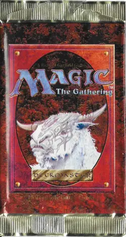 MTG: 4TH EDITION empty Hurloon Minotaur Booster Pack wrapper; edge tears, 1995 - Image 1