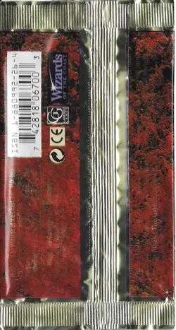 MTG: 4TH EDITION empty Hurloon Minotaur Booster Pack wrapper; edge tears, 1995 - Image 2