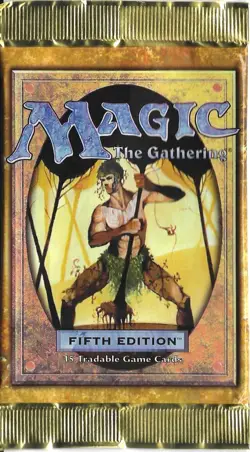 MTG: 5TH EDITION empty Craw Giant Booster Pack wrapper; rear tears, 1997 - Image 1