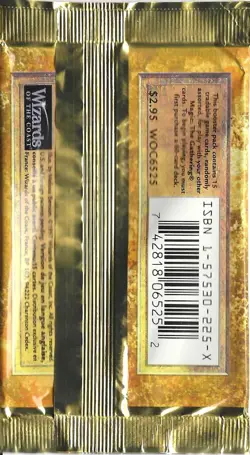 MTG: 5TH EDITION empty Nightmare Booster Pack wrapper; PERFECT opening, 1997 - Image 2