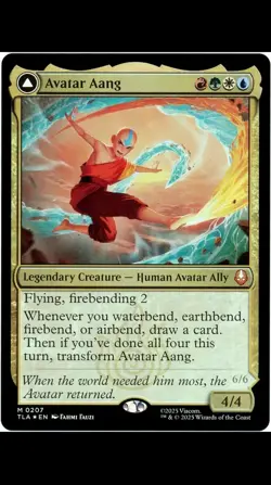Avatar Aang/Aang Master of Elements 0207 FOIL - MTG Avatar: The Last Airbender - Image 4