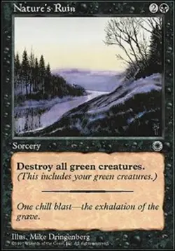 4x Nature's Ruin Light Play, English Portal MTG Magic - Image 1