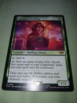 MTG Delighted Halfling (158) | NM | Lord of the Rings {LTR} - Image 1