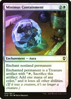 NM Foil Minimus Containment, MTG, Baldur's Gate, Magic the Gathering, 34 - Image 1