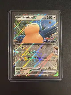 Pokemon TCG Snorlax ex 076/131 Prismatic Evolutions Stamp Stamped Promo Card -NM - Image 1
