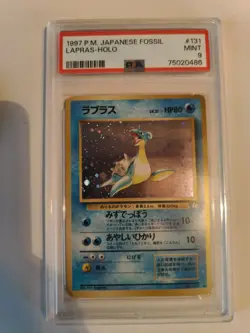 PSA 9 Mint Lapras 131 Pokemon 1997 Japanese Fossil Holo Rare Card Vintage TCG - Image 1