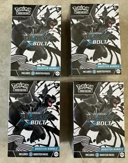 Pokemon TCG Black Bolt Booster Bundle Lot (x4 SEALED BUNDLES) - Image 1