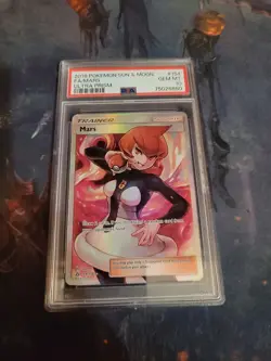 2018 POKEMON SUN & MOON ULTRA PRISM #154 FULL ART/MARS PSA 10 - Image 1