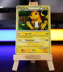 Pokemon TCG Raichu 10/123 Heart Gold & Soul Silver Holo 2010 NM- w SWIRL - Image 1