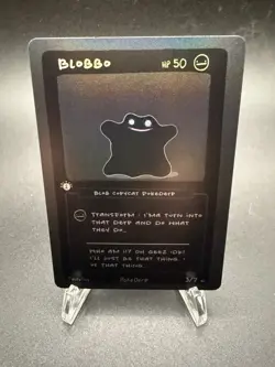 Pokederp BLACKOUT Blobbo 5/7 - Ditto Pokemon Derpy Fan Art RARE - Image 1