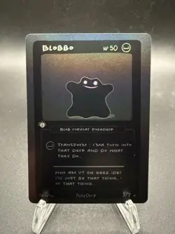 Pokederp BLACKOUT Blobbo 5/7 - Ditto Pokemon Derpy Fan Art RARE - Image 2