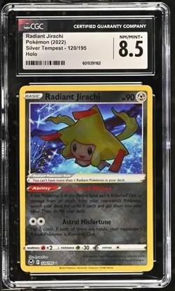 Pokemon Radiant Jirachi Holo #120/195 Silver Tempest 2022 - CGC 8.5 NM/MINT+ - Image 1