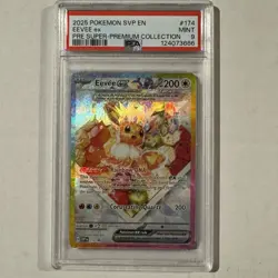Pokemon Prismatic Evolutions Super-Premium Collection #174 Eevee EX PSA 9 - Image 1