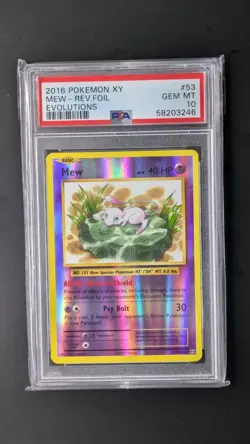 Mew - 53/108 - Reverse Holo - XY Evolutions - 2016 - Pokemon - PSA 10 - Image 1