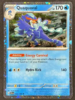 Pokemon Quaquaval Cosmos Holo 054/198 SVI Scarlet & Violet NM - Image 1