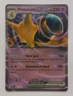 Pokemon 151 Alakazam Ex 65/165 Pokemon TCG Double Rare Holo NM Scarlet & Violet - Image 1