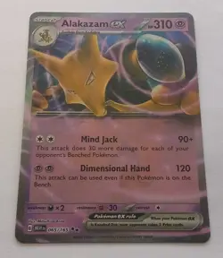 Pokemon 151 Alakazam Ex 65/165 Pokemon TCG Double Rare Holo NM Scarlet & Violet - Image 2