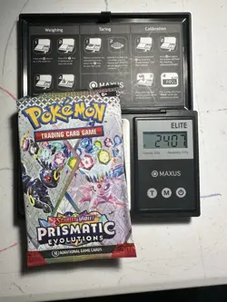Pokemon Prismatic Evolutions Booster Pack -HEAVY 24.07- Possible Demi/God Pack! - Image 1