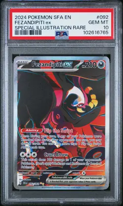 2024 POKEMON SFA EN-SHROUDED FABLE #092 FEZANDIPITI EX PSA 10 - Image 1