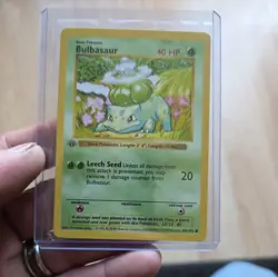 Pokemon TCG Base Set Bulbasaur 1st Edition Shadowless 44/102 - Image 1