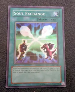 1996 Yugioh Soul Exchange SDY-041 Super Rare Magic Card. HOLO RARE LP - Image 1