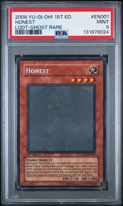 2008 Yu-Gi-Oh! Honest Light of Destruction LODT 1st Edition Ghost Rare PSA 9 - Image 1