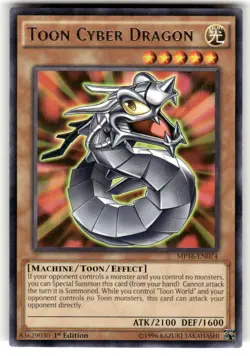 Toon Cyber Dragon MP16-EN074 2016 Mega-Tins Mega Pack 1st Edition Rare YuGiOh NM - Image 1