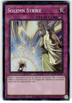 Yu Gi Oh - RA02-EN079 Solemn Strike - Prismatic Ultimate Rare NM - Image 1