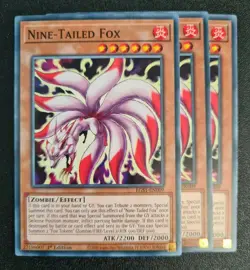 Nine-Tailed Fox x3 Yu-Gi-Oh! EGS1-EN009 1st Common PLAYSET - Image 1