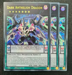 Dark Anthelion Dragon x3 Yu-Gi-Oh! DUOV-EN036 1st Ultra Rare PLAYSET - Image 1