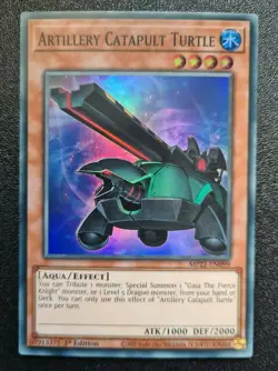Artillery Catapult Turtle Yu-Gi-Oh! MP21-EN099 1st Super Rare - Image 1