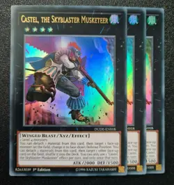 Castel, the Skyblaster Musketeer x3 Yu-Gi-Oh! DUDE-EN018 1st Ultra Rare PLAYSET - Image 1