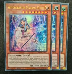 Witchcrafter Madame - Verre x3 Yu-Gi-Oh! DUOV-EN073 1st Ultra Rare PLAYSET - Image 1