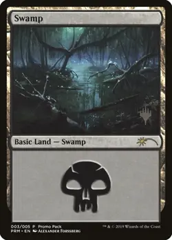 ​Swamp 003 NM Silver Stamped Promo MTG Magic the Gathering Land English Card - Image 1