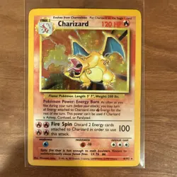 Pokemon TCG Charizard Base Set Holo Unlimited Rare Card 4/102 NM - Image 1